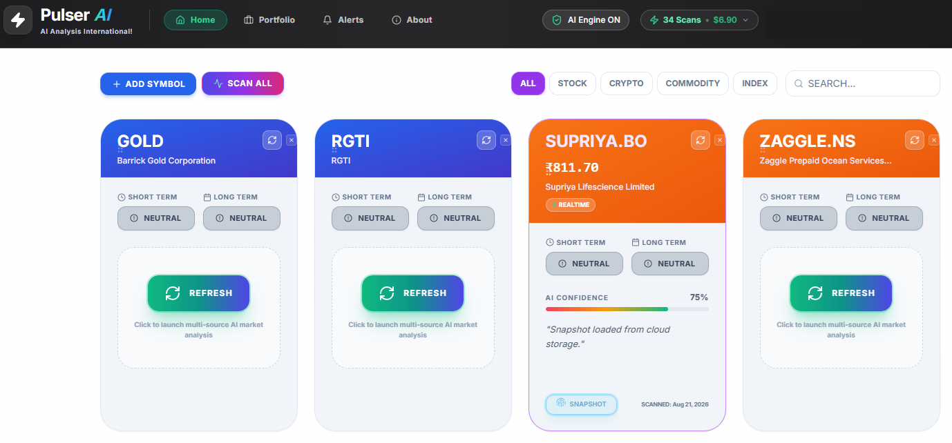Pulser AI dashboard